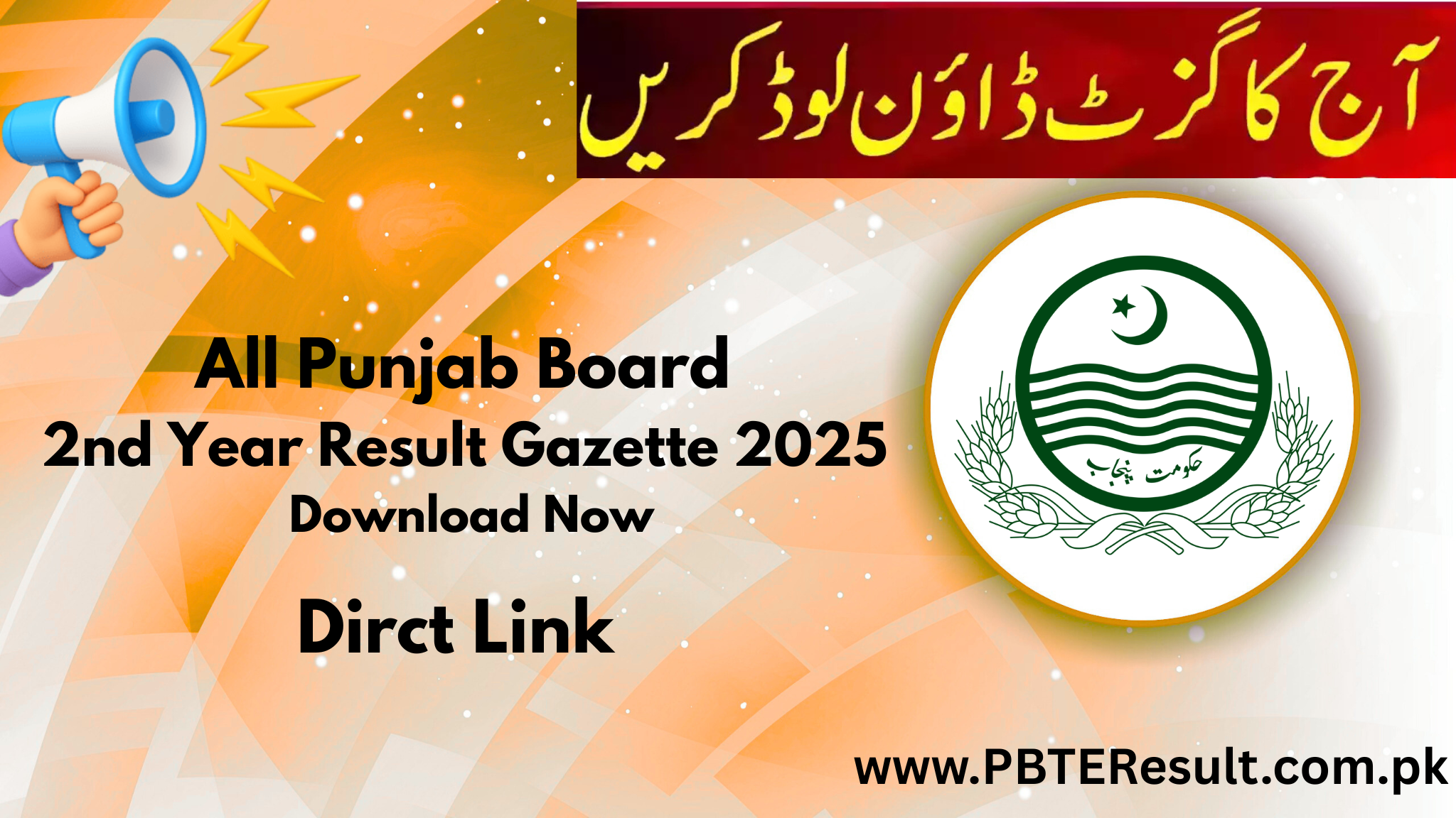 All Punjab Board 12th Class 2nd Year Result Gazette 2025 Announced!