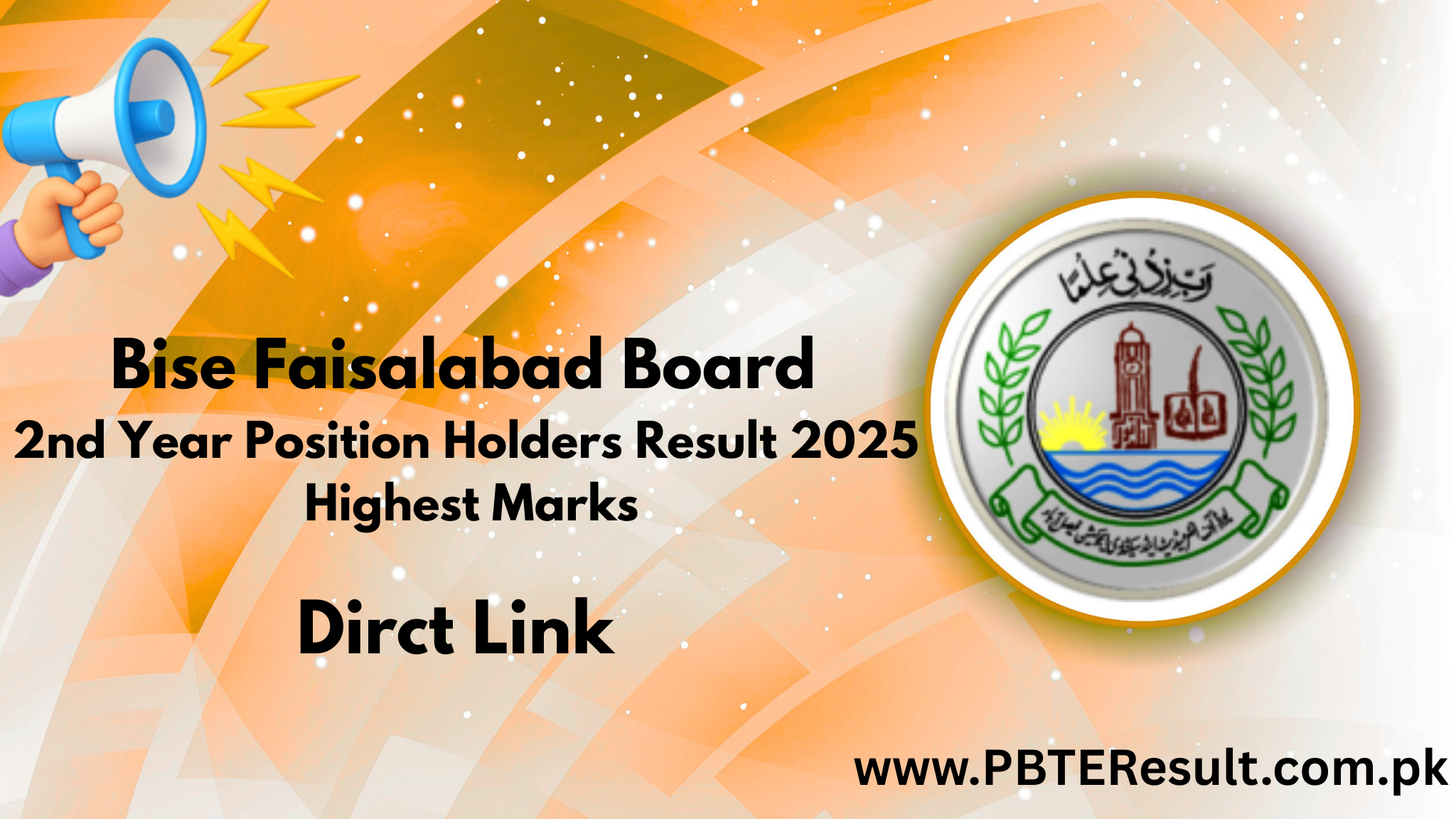 Bise Faisalabad Board 2nd Year Position Holders Result 2025 Highest Marks